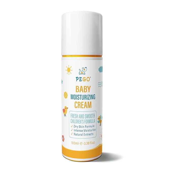 PEGO Baby Moisturizing Face Cream,with Shea Butter,Chamomile,Baby Daily Cream,Body Lotion,Moisturizes Sensitive Skin,Lightweight & Non-Greasy,For Newborn, Infants,Kids and More100ml/3.38oz