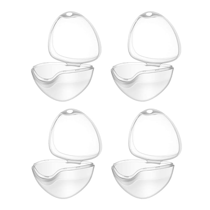 4PCS Transparent Pacifier Storage Box Clip - Clear Pacifier Holder Case Pacifier case,Pacifier Holder case,Pacifier Container for Baby Infant Newborn Toddler Outdoor Travel Pacifier Holder