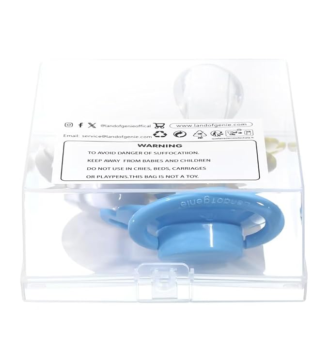 Landofgenie Large Shield Adult Size Pacifiers Set Bear Shaped Cutie Pacifier 3 Pack - White+Blue+Yellow