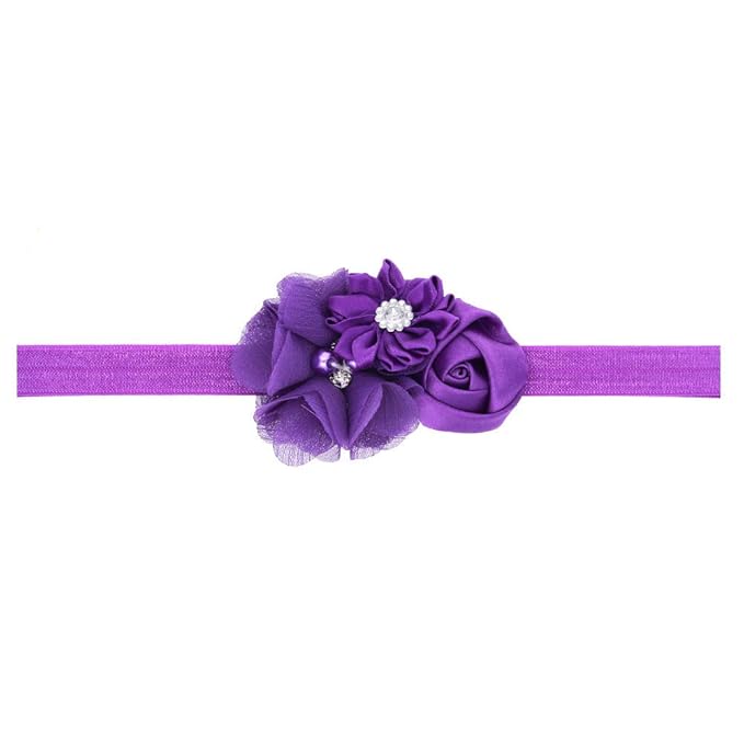 Baby Girl Headbands with Bows.(FD88) (Lavender Purple 2)