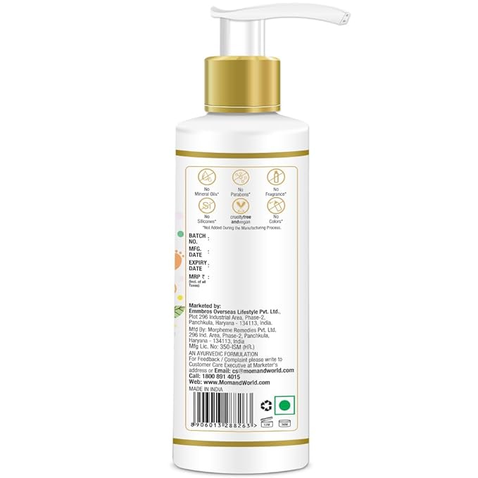 Mom & World Baby Hair Oil With Organic And Coldpressed Natural Oil For Kids, 200ml