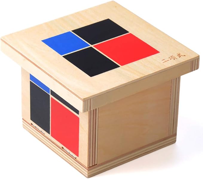 Montessori Binomial Cube,Montessori Math Toys Sensorial Materials for Toddlers,Kids