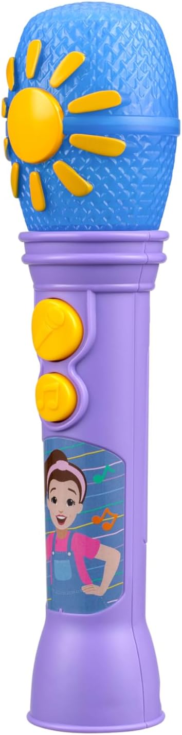 eKids Ms Rachel Toy Microphone for Kids, Includes Built-in Music and Lights, Toddler Toys (Purple)
