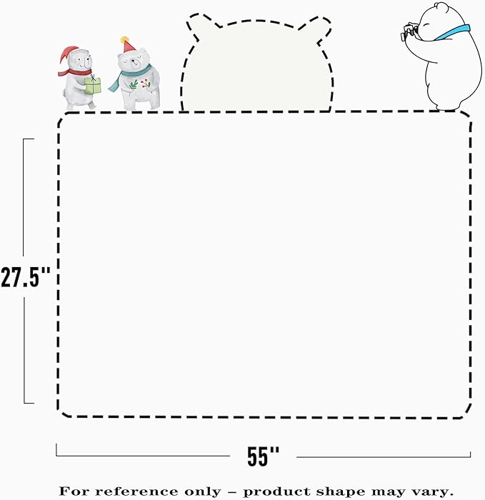 Toddler Baby Bath Towel with Hood 27.5"X55" Ultra Absorbent Soft Cozy Comfort Bathrobe Blanket, 0-6 Years Infant Shower Towel for Girls & Boys(Pearl)