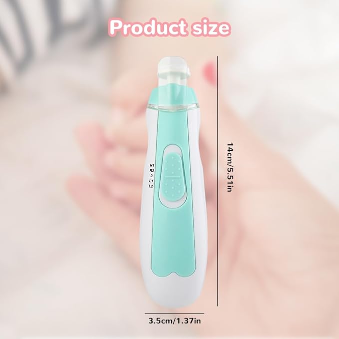 Baby Nail Trimmer Electric, Upgrade Baby Nail Clippers Safe Baby Nail File Kit, Trim Polish Grooming Kit for Newborn Infant Toddler or Adults Toes Fingernails Care (Blue, 1PCS)
