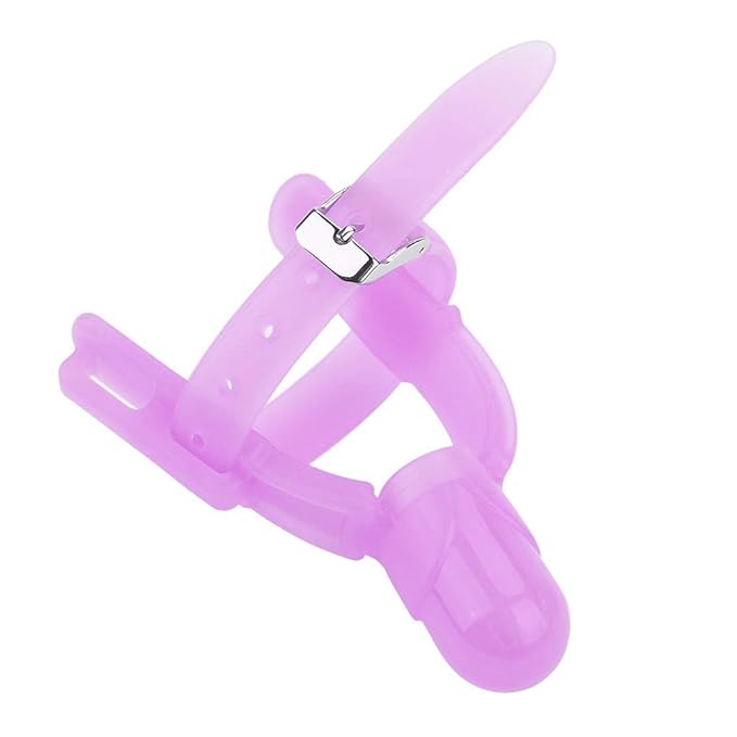 Thumb Sucking Finger Protector, Adjustable Biting Teether Soft Silicone Finger Guard Thumb Protector for Babies 3 Months and Above(Purple)