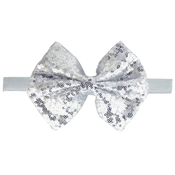 Baby Christmas Sequins Headband Bow Red Green Glitter Hair Band BHC03 (Set-B)
