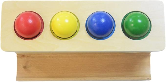 Montessori Toddlers Wooden Push Ball Toys Baby Preschoolers Toys Push Toys Multicolored