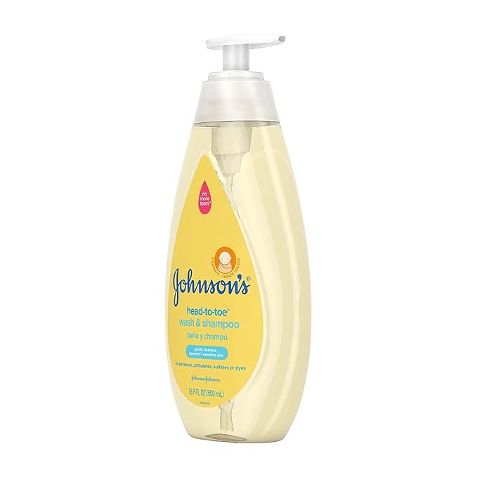 Johnsons Baby Head-To-Toe Wash & Shampoo 16.9 Ounce Pump (500ml) (6 Pack)