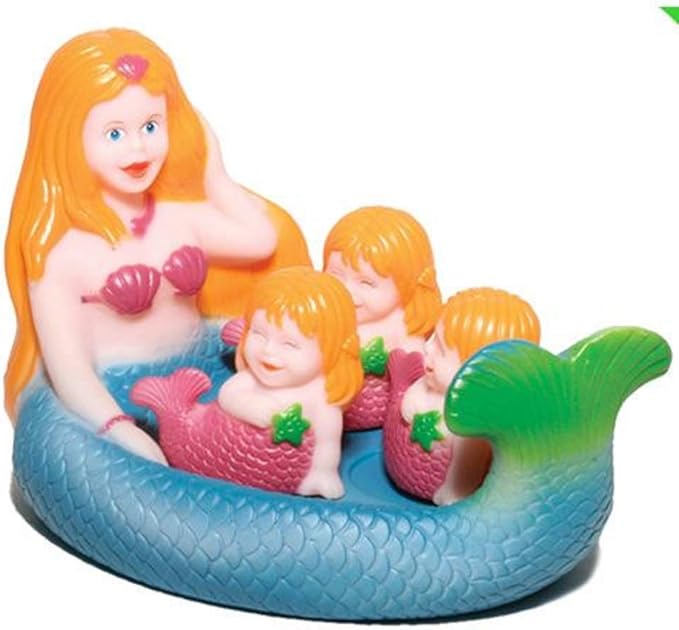 Playmaker Toys Rubber Baby Bath Animal Family Toy Sets (Mermaid)