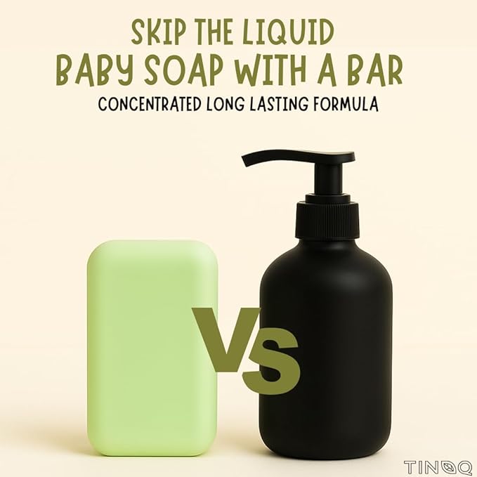 Hypoallergenic Baby Soap Bar | Gentle Cleansing Baby Body Wash Bar for Sensitive Skin | Chamomile & Green Tea | Made with Organic Oils | Natural Soap for Toddlers, Kids, and Adults | 9 Bars