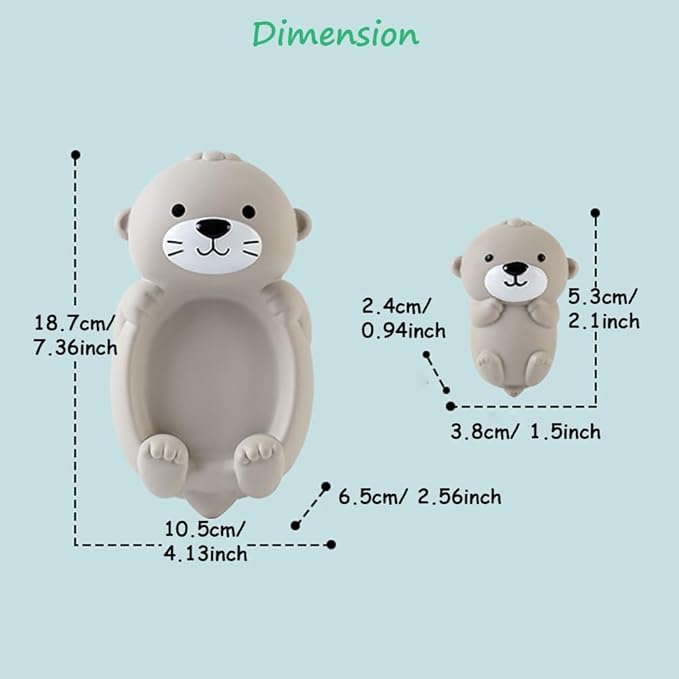 Miracland Otter Bath Toy Set - Mother and 3 Baby Otters, Lovely Family Tub Toy, Parent-Child Floating Water Toy, Soft Squeeze Bathtub Toy for Babies