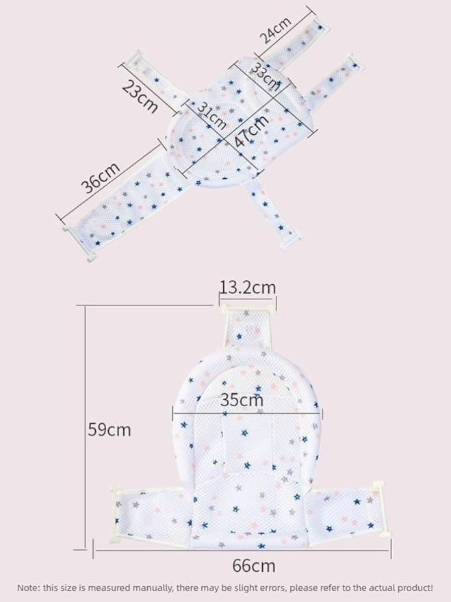 Baby Bath Mat Newborn Adjustable Bath Net Foldable Bath Protector