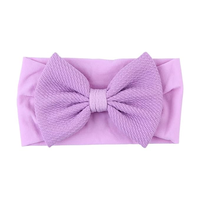 Toptim Headbands Solid Bows for Baby Girls' Comfortable Headwraps for Newborn Infant Toddler Kids 11-Pack