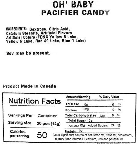 SweetGourmet Oh Baby Pacifiers Candy | Fruit Flavored Candy | 1 Pound