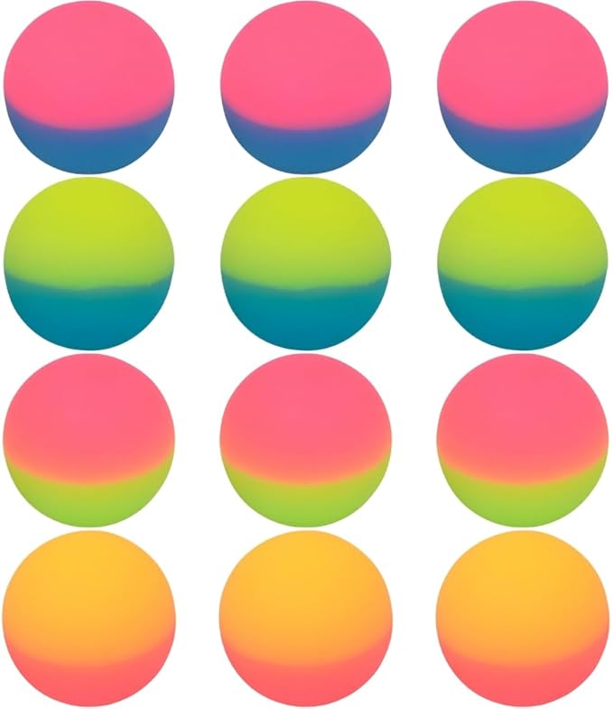 Rhode Island Novelty 60MM ICY Hi Bounce Balls, One Dozen