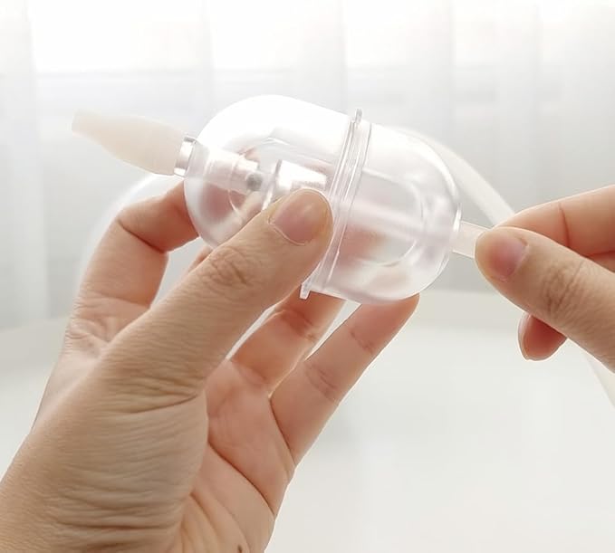Hubibaby Nasal Aspirator Safe and Hygienic Nose Cleaner Mucus Remover, Cleanable & Reusable Nasal Congestion Relief, Safe & Easy Nasal Congestion Relief for Newborns & Toddlers, BPA & Phthalate-Free