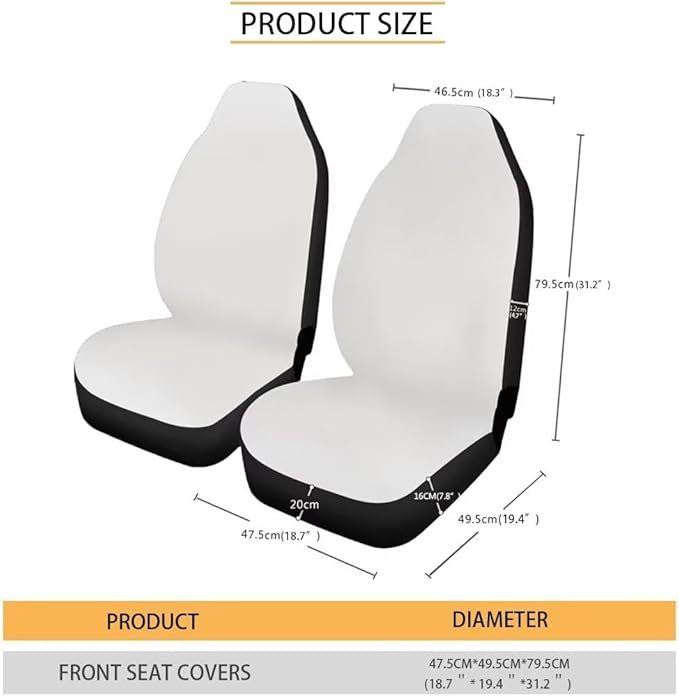 Gothic Sun Car Seat Covers Anti Slip Car Seat Covers Front Seats Only Easy to Install and Clean Removable Automotive Accessories Universal Fit for Most Vehicle