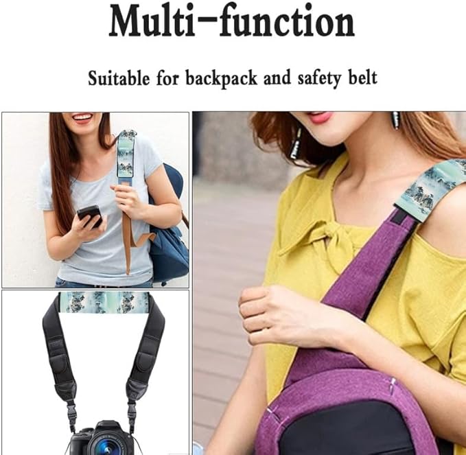 Landscape Painting 2 Piece Seat Belt Covering Pad Shoulder Strap Mountains Among The Clouds Art Paintings Protection Car Seatbelt Covers Car, Truck, SUV Strap Shoulder Pad