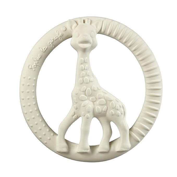 Sophie la girafe So'pure Circle Teether | Born in Paris | Since 1961 | Made from Natural Rubber | Designed for Teething Babies | Awaken All 5 Senses | Easy to Clean