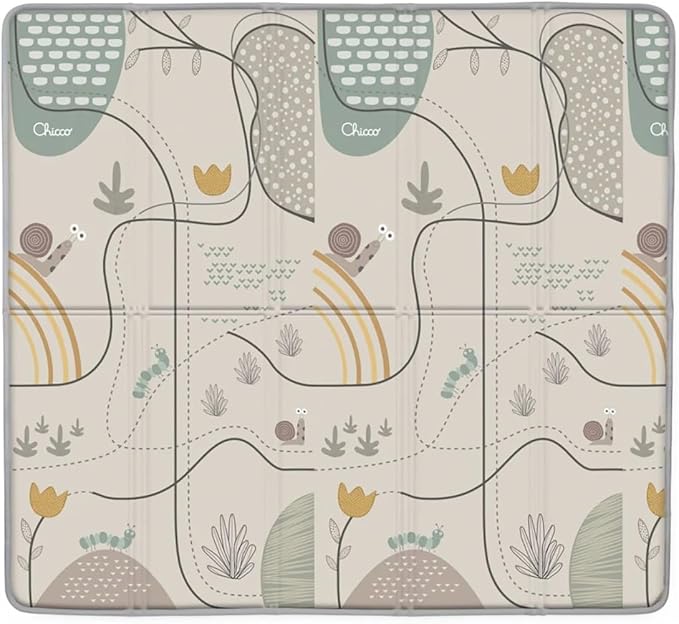 Chicco 2-in-1 Children's Play Mat, Extra Large 200 x 180 cm, Thickness 1.2 cm, Extra Soft, Double Sided, with Animals and Shapes, Newborn Play Mat, Baby Playground, Soft and Foldable, 0+ Months