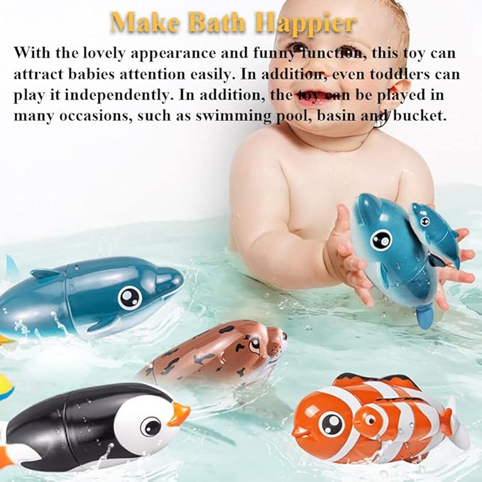 Electric Dolphin Bath Toy – Waterproof Mother & Baby Swimming Fish for Bathtub & Pool, Lovely Water Play Set, Fun Baby Shower & Toddler Gift (Mother & Child Dolphin)