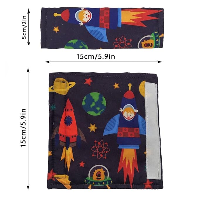 Car Seat Strap Pad, Car Seat Strap Cover, Car Seat Neck Cover, Baby Strap Pad, Baby Neck Pad, Car Seat Belt Cover, Car Seat Belt Pad, Boy Girl Newborn Infant Toddler Strap Belt Neck Cover Pad(Rocket)