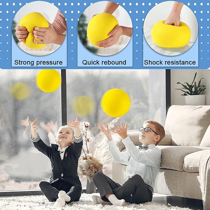 Surakey 10 inch Elastic Ball Mute Silent Bouncy Ball Dodge Game Clapping Ball with Mesh Bag Children Low Noise Basketball Training Parent Child Interaction Outdoor Sports - Orange 25CM