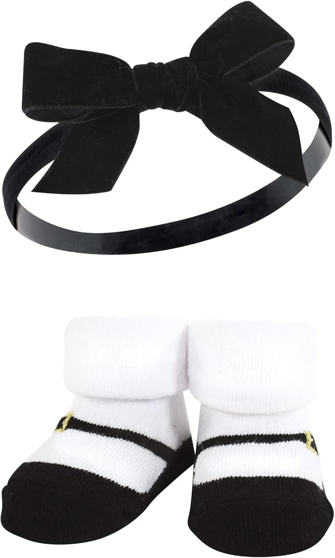 Hudson Baby Girl's Headband and Socks Giftset