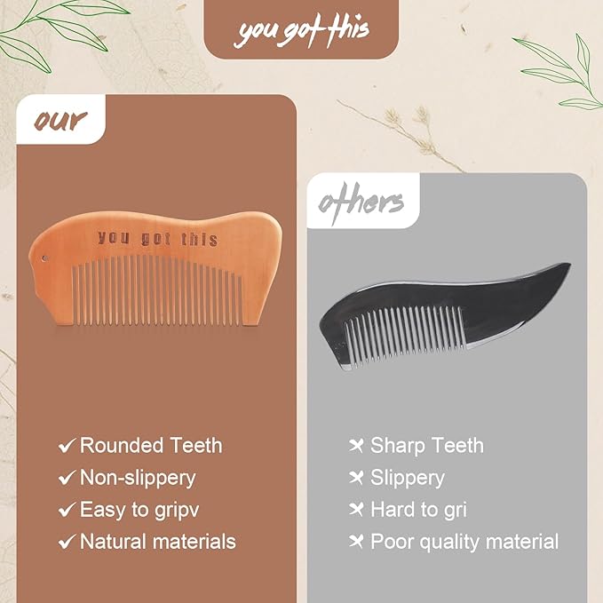 VZZNN Birthing Comb For Women Labor, Wood, Relief of Pregnancy Contractions and Pregnancy Pain (Designed By Moms For Moms)