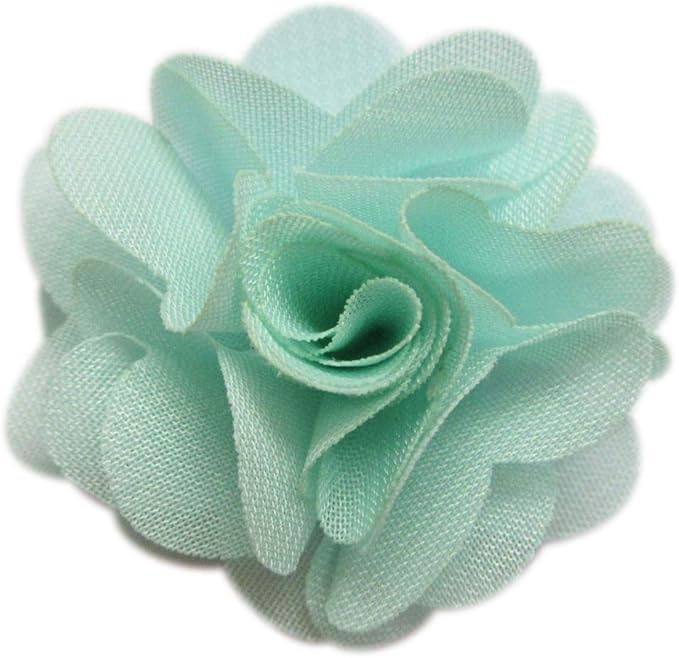 YYCRAFT Pack of 30 Chiffon Flower 2" Hair Flower Headband-Mint