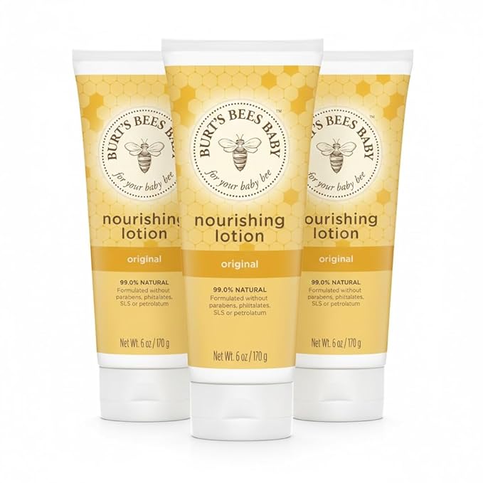 Burt's Bees Baby Nourishing Lotion, Original Scent, 99.0% Natural - 6 Ounce (3 Pack)
