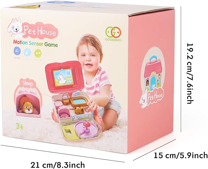 nicknack Interactive Music Toy for Toddlers, Electronic Mini Puppy & Singing Dog House Playset, Fun Pretend Play with Sounds Songs Educational Toy for 3 4 5 6 Year Old Boys Girls, Ideal Birthday