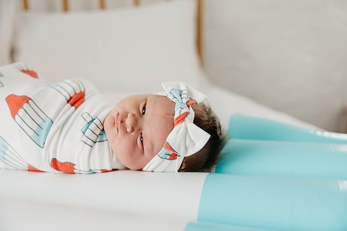 Copper Pearl Baby Bows: Stylish Headbands for Baby Girls, Premium Soft and Stretchy Baby Headbands, Perfect for Newborns, Trendy Designs - Rocket