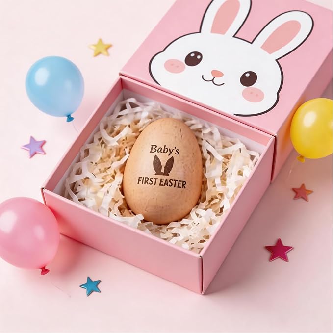 Personalized Easter Egg Shaker First Easter Gift for Kids Musical Toddlers Easter Basket Stuffer Birthday for Children