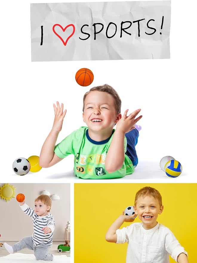 My First Sports Bag! 6-Pack of 3.5 inch Foam Balls with Gym Bag, Kids and Toddlers 3+, Toddler Sports Balls