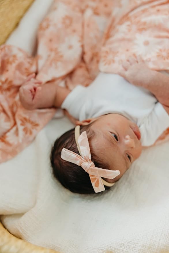 Copper Pearl Ribbon Baby Bow Penny