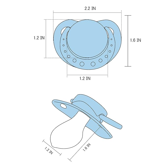 Littleforbig Smallshield Adult Sized Pacifier Blue