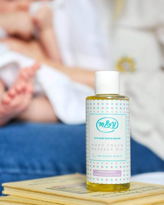 Mum & You New Baby Safe & Sound Mums Touch Massage Oils -Set of 2 Scents. Calm Days and Sleepy Nights. Made with Sunflower Seed Oil, Organic Jojoba, Organic Camomile , Rosemary and Leaf Extract.