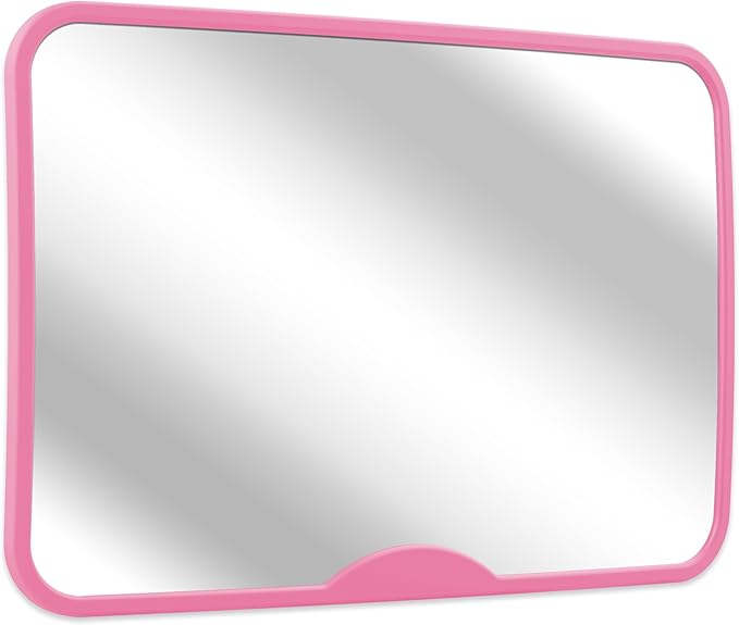 Baby Car Mirror, Safety Car Seat Mirror for Rear Facing Infant, Clear Wide View, Easily Observe the Baby Move, Secure, Shatterproof, Easy Install, Perfect (Pink)