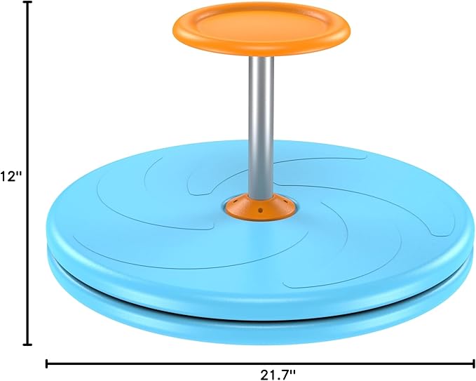 Spinner-X Seated Spinner Sensory Toy, Sit Spinner Sit and Spin Bigger Size and Durable Material for Kids- Ages 3 and up (Blue) by BARNEY KAITE BS…