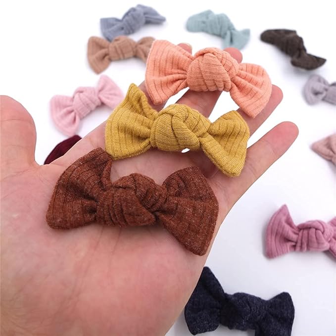 Sugarmelon Mommy and Me Headband Set Mother Baby Matching Turban Headband for Toddler Baby Girls Women Scrunchies Hair Bow Hairbands (Mustard and Golden Brown)