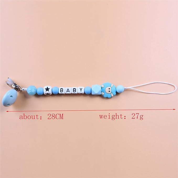 Custom Pacifier Clip with Customized Name Customized Stroller Clip Holder with Name Personalized Pacifier Holder