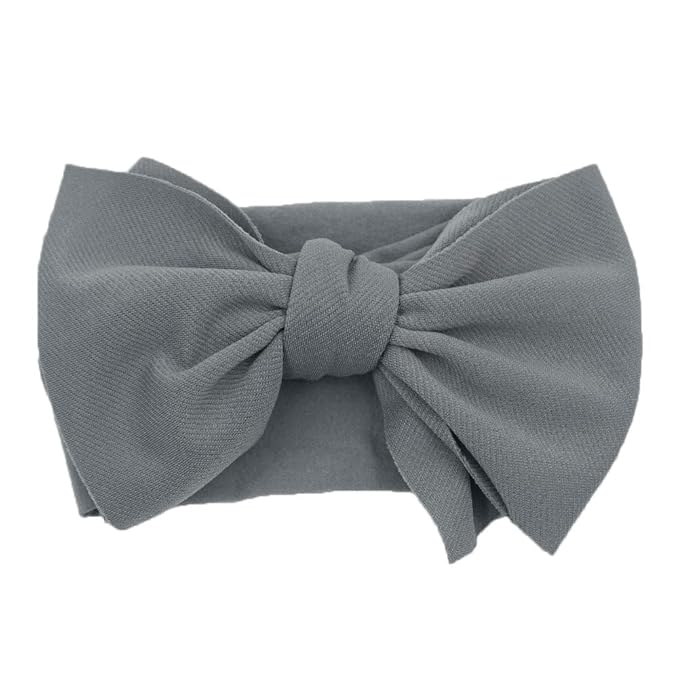 KIDOCHEESE Hairband, Baby Girl Bows Nylon Headbands with Bows, Handmade Hairbands Elastics Hair Accessories for Newborn Infant Toddlers Kids, 5 Pcs(KK69-05)