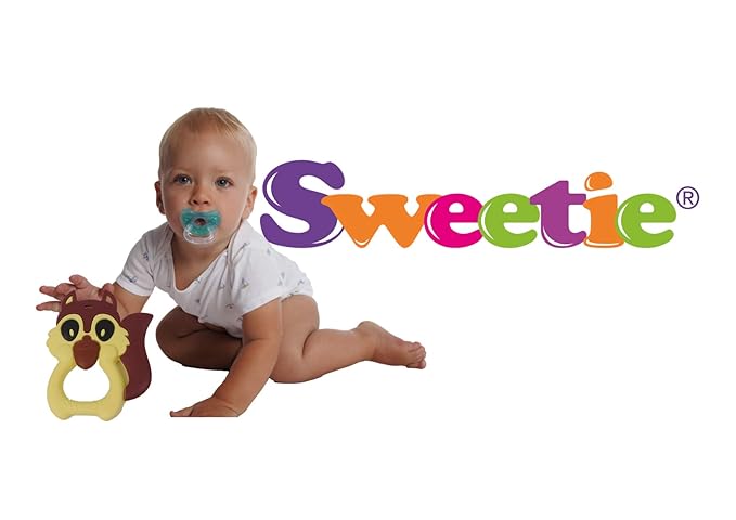 Sweetie TR032 Teether Teething Squirrel Toys Silicone Teething for Babies Silicone for Baby Teething (Yellow)