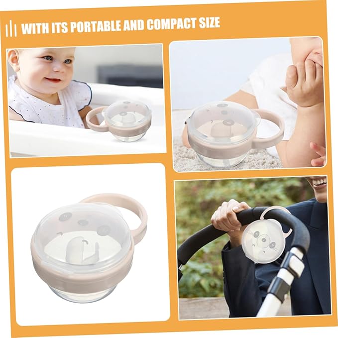 ERINGOGO Pacifier Box Portable Holder Travel Pacifier Holder Case Pacifier Case for Storage Pacifier Container Pacifier Holder Case for Travel Portable Case, 10.50X7.50X5.00CM, Light Yellow