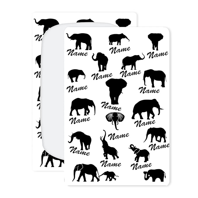 Personalized Elephant Nursing Cover Breastfeeding Scarf- Customized Baby Car Seat Covers with Name, Infant Stroller Cover, Carseat Canopy, Shower Gift for Newborn Girls Boys