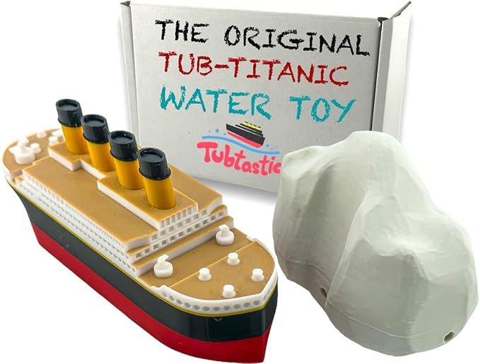 Titanic Toy Gift Set β 6β Floating RMS Titanic with Iceberg | Bath & Pool Toy | Original Tubtastic Design