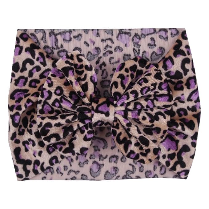 Baby Headbands Leopard Headwraps Infants Hair Bands.(F13-Leopard Headwraps B)