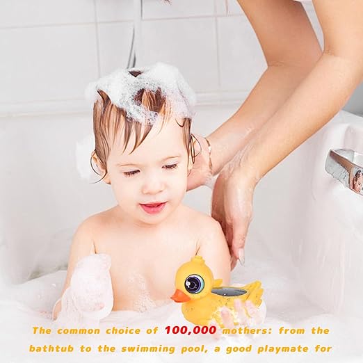 Baby Bath Thermometer - Digital Floating Water Thermometer with LED Display & Color Temperature Alerts, Rechargeable Bath Toy for Infant Bathtub Safety, Newborn Bath Essentials Gift